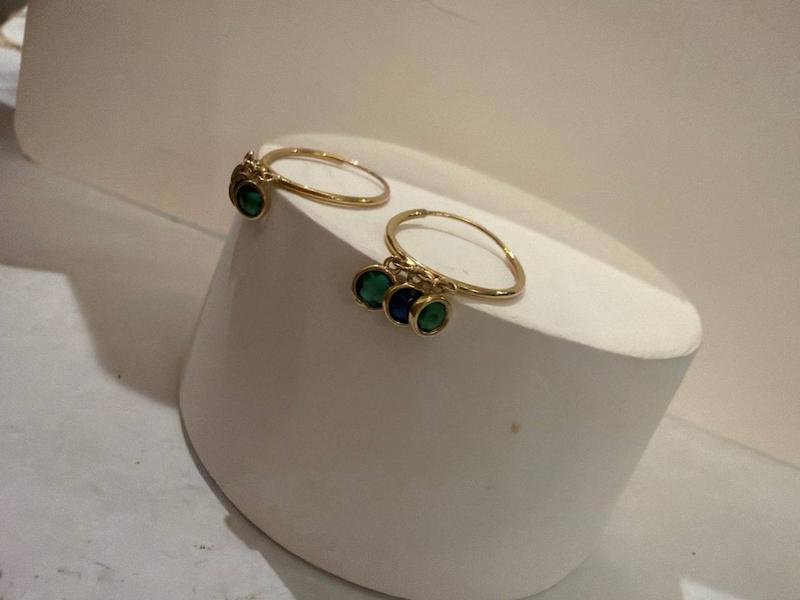 گوشواره زنانه طلا ۱۸ عیار گوشواره سه اویز مارکو Matows_gold_gallery