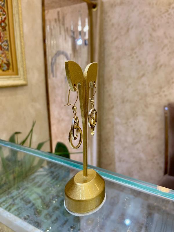 گوشواره زنانه طلا ۱۸ عیار گوشواره پروفیل گالری ملوکانه