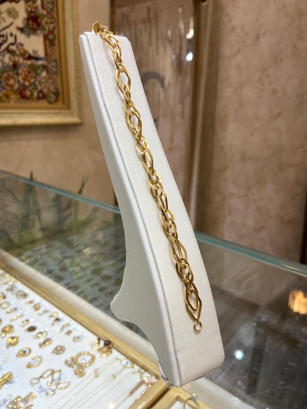 دستبند زنانه طلا ۱۸ عیار دستبند هالویی گالری ملوکانه