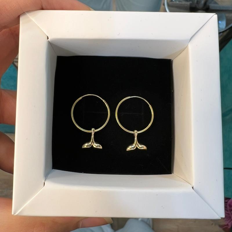گوشواره زنانه طلا ۱۸ عیار دم وال گالری طلای ایرانه