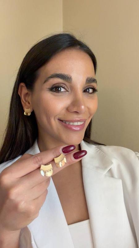 گوشواره زنانه طلا ۱۸ عیار گوشواره مصری اویز Matows_gold_gallery
