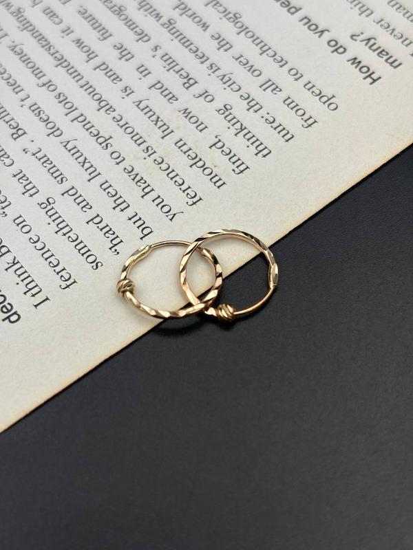 گوشواره زنانه طلا ۱۸ عیار گوشواره حلقه ای ال برنادو طلای کالین