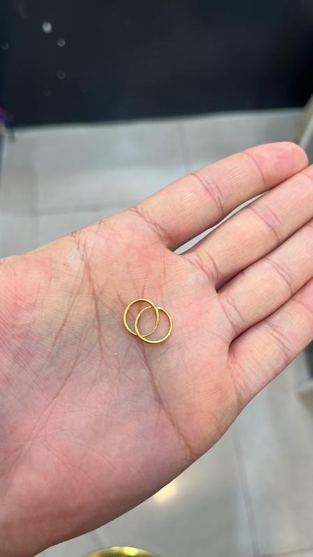 گوشواره زنانه طلا ۱۸ عیار حلقه ای دانش گلد گالری