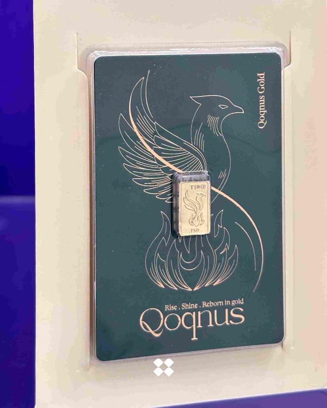 شمش زنانه طلا ۱۸ عیار ققنوس گالری طلای یمنا