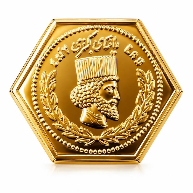 سکه طلا ۱۸ عیار سکه پارسیان کسرا (همراه با فاکتور معتبر) ری گلد