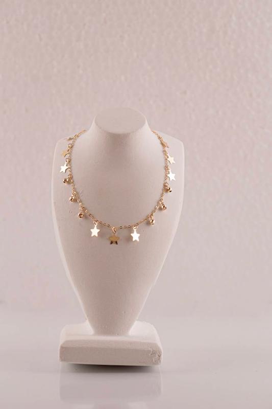 گردنبند زنانه طلا ۱۸ عیار گردنبند ستاره و گوی Javangoldgallery