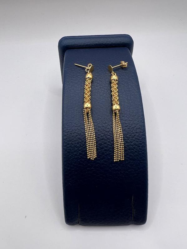 گوشواره زنانه طلا ۱۸ عیار گوشواره خودکاری ریزشی گالری امانت Amanat fine jewellery