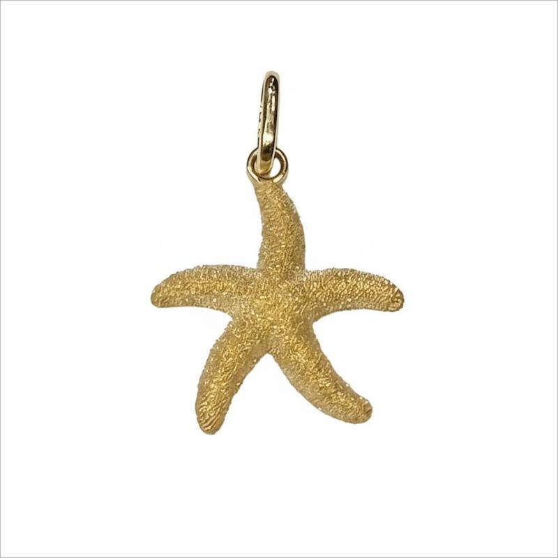 آویز طلا ۱۸ عیار مدال ستاره دريايي مخملي گالری زرنوش