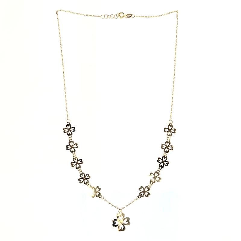 گردنبند طلا ۱۸ عیار فلاور گالری زرنوش