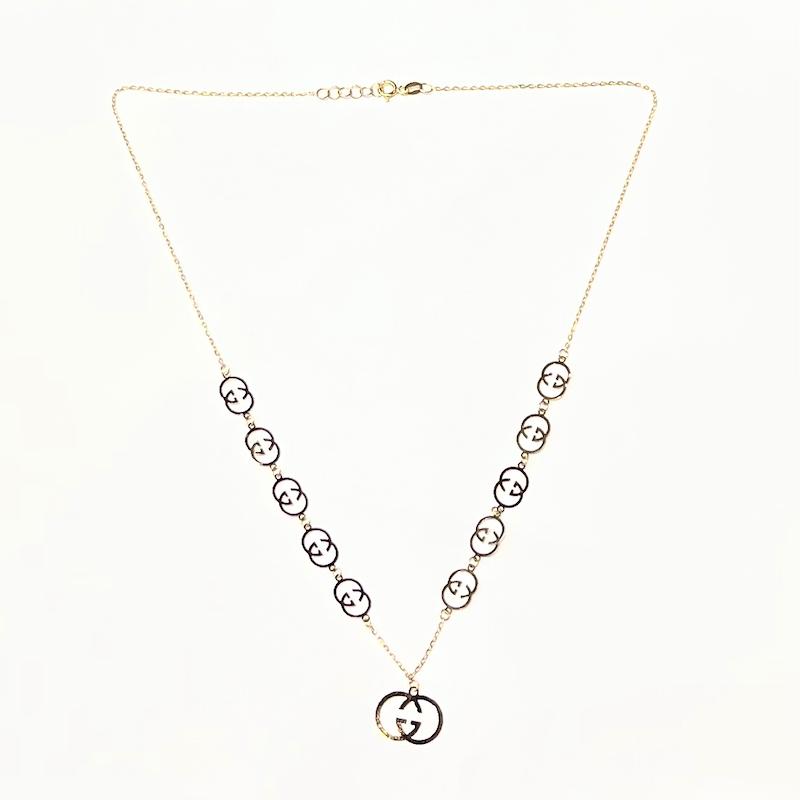 گردنبند طلا ۱۸ عیار گردنبند طرح گوچی گالری زرنوش