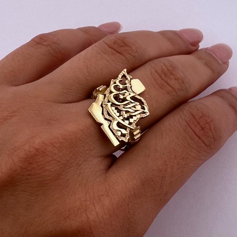 انگشتر طلا ۱۸ عیار انگشتر چو ايران نباشد تن من مباد گالری زرنوش