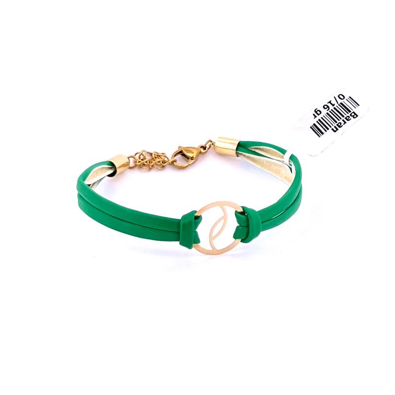 دستبند طلا ۱۸ عیار دستبند چرم و طلا دايره گالری زرنوش