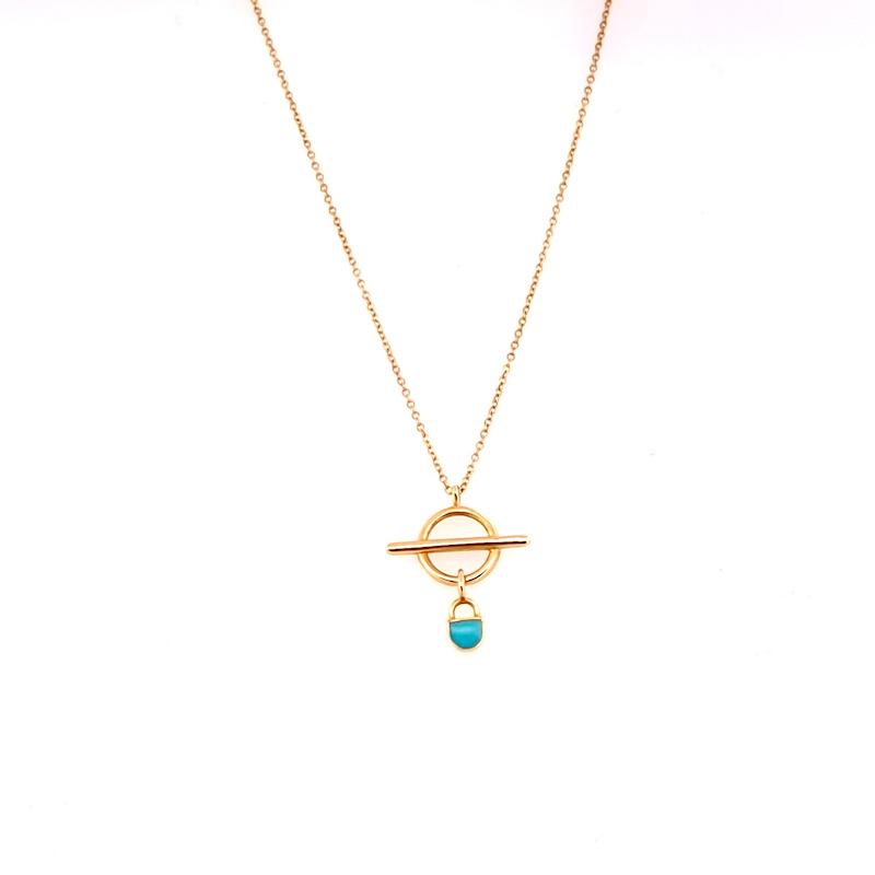 گردنبند طلا ۱۸ عیار گردنبند قفل تي گالری زرنوش