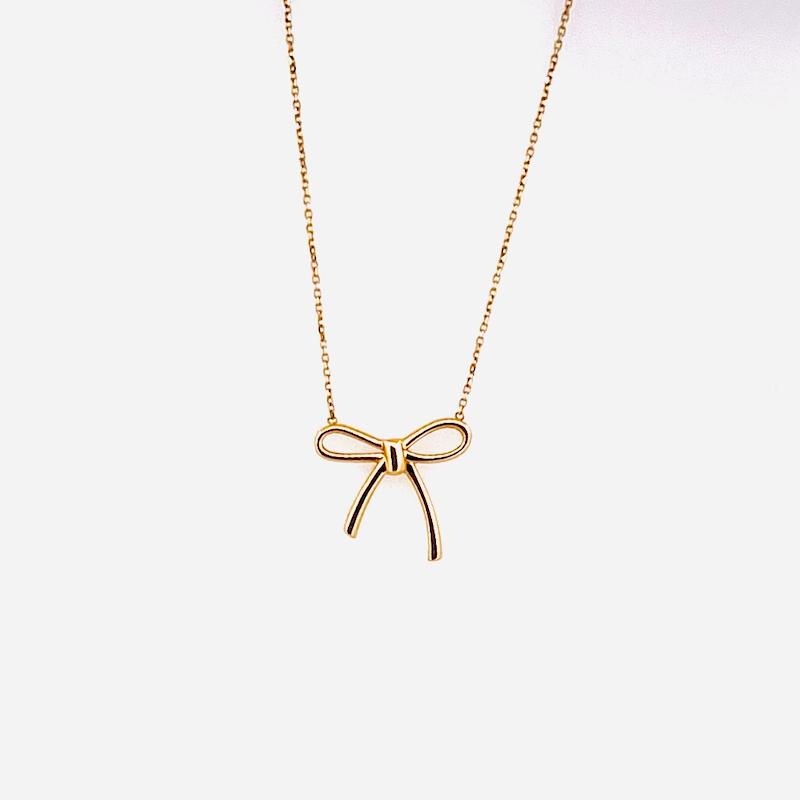 گردنبند طلا ۱۸ عیار گردنبند پاپیون گالری زرنوش