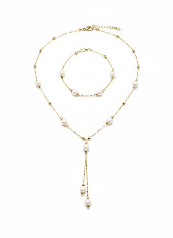 گردنبند طلا ۱۸ عیار مرواریدی نهال گلد گالری