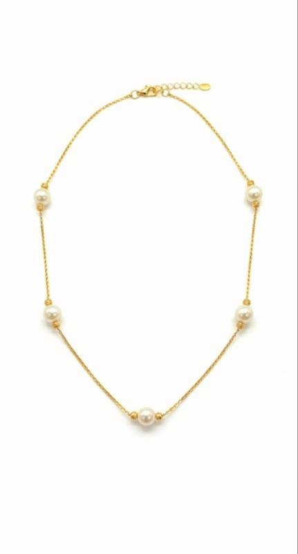 گردنبند طلا ۱۸ عیار مرواریدی نهال گلد گالری