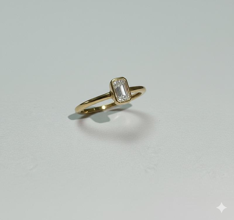 انگشتر طلا ۱۸ عیار پینکی رین ۸طلایی