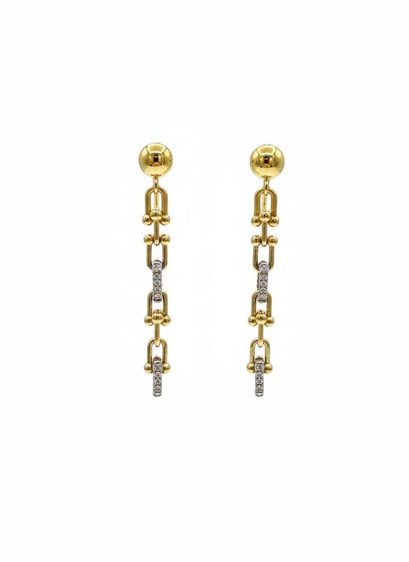 گوشواره طلا ۱۸ عیار تیفانی ۸طلایی