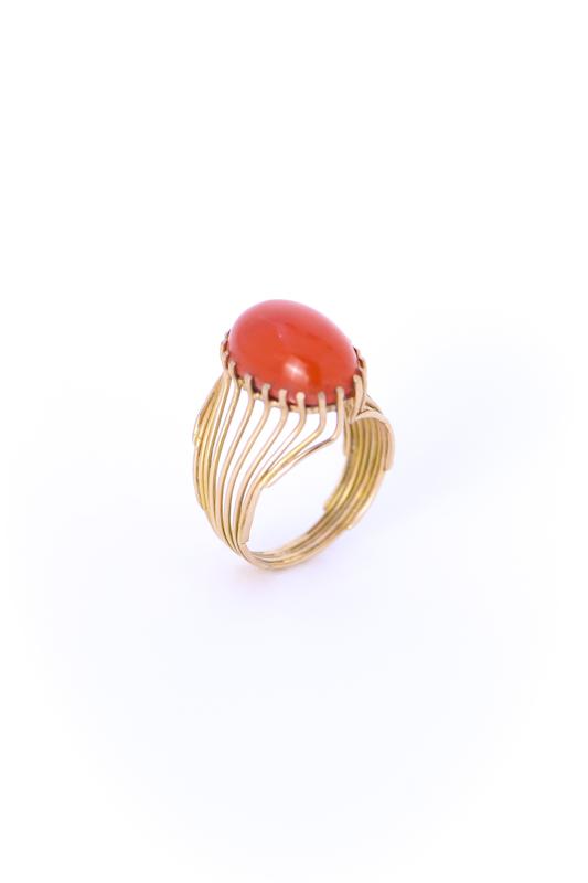 انگشتر طلا ۱۸ عیار عقیق گالری طلای شفیع