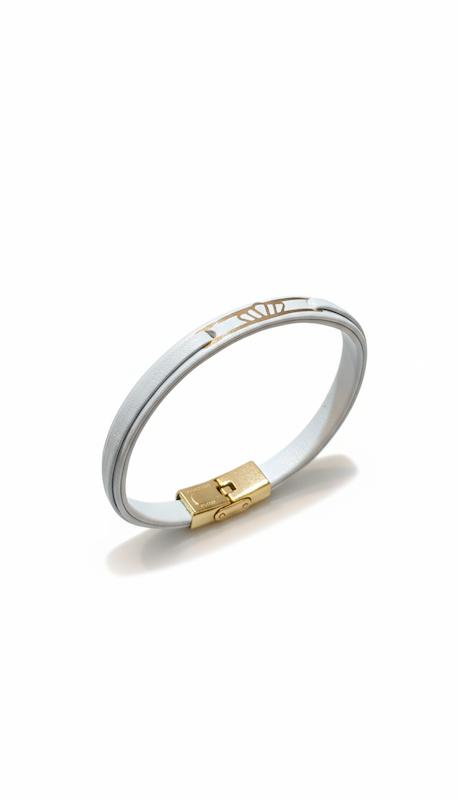 دستبند طلا ۱۸ عیار چرم گالری طلای شفیع