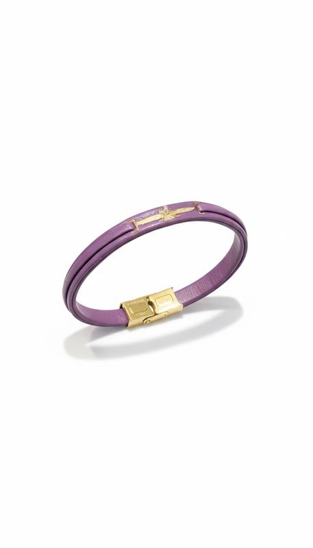 دستبند طلا ۱۸ عیار چرم گالری طلای شفیع