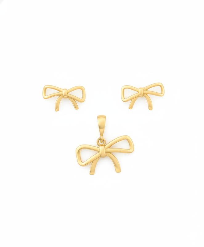 سرویس طلا ۱۸ عیار نیم ست پروانه گالری باران گلد