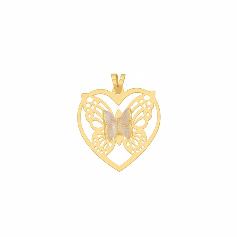 آویز طلا ۱۸ عیار قلب عاشق گالری باران گلد