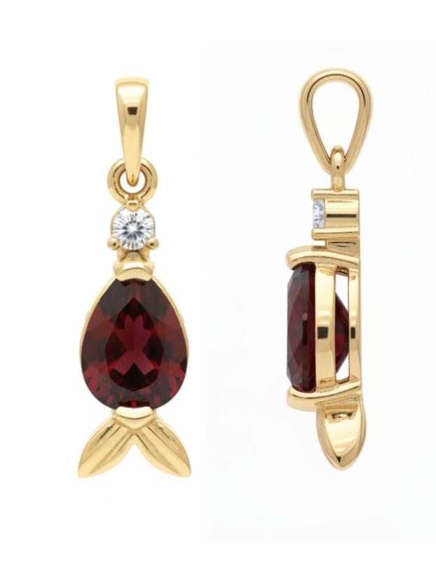 آویز طلا ۱۸ عیار ملکه سرخ گالری باران گلد