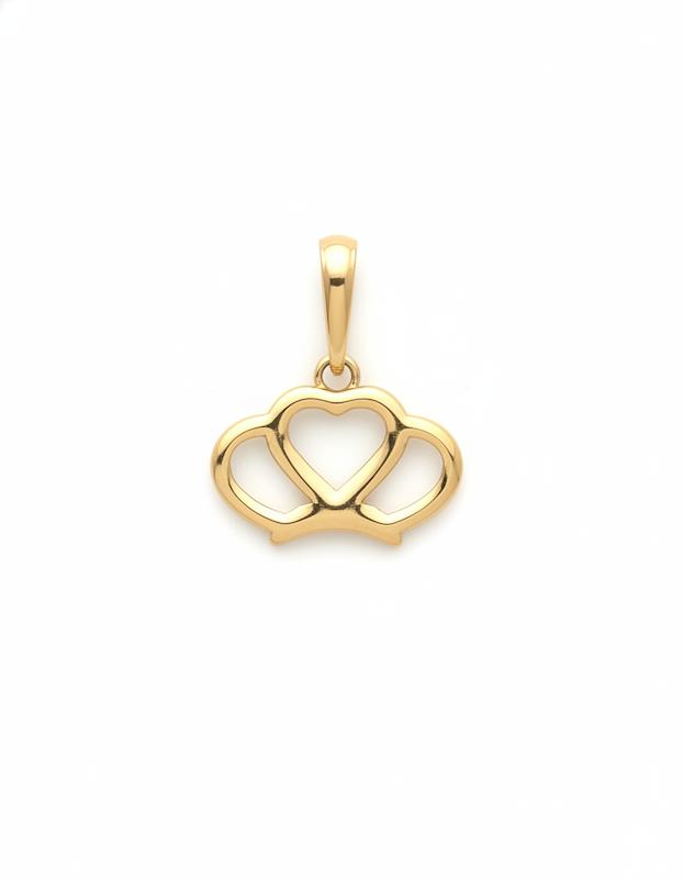 آویز طلا ۱۸ عیار تاج خوشبختی گالری باران گلد