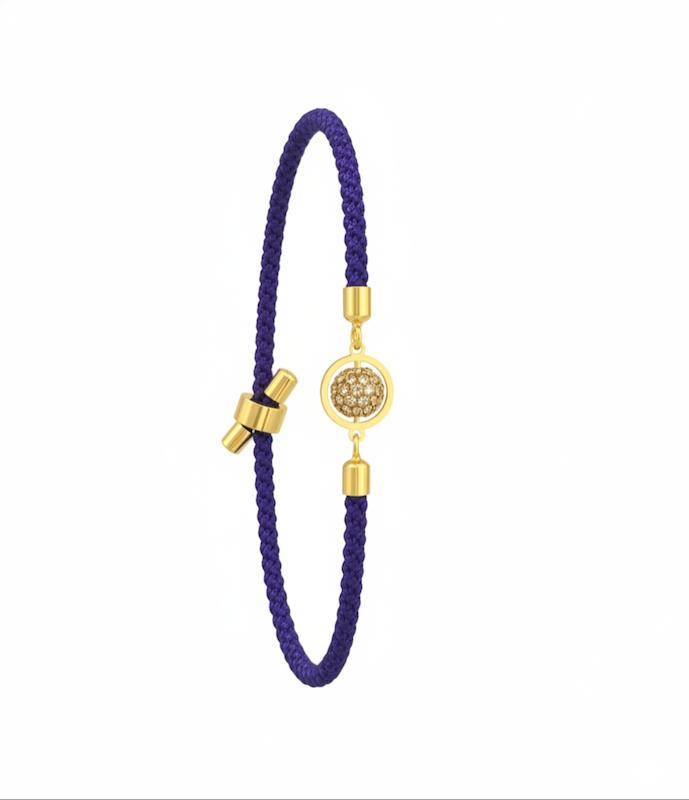 دستبند طلا ۱۸ عیار گوی درخشان گالری باران گلد