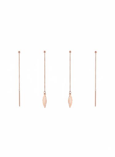 گوشواره طلا ۱۸ عیار بخیه ای پر گالری حسینی زاده