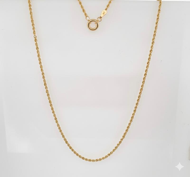 زنجیر طلا ۱۸ عیار طنابی گالری حسینی زاده