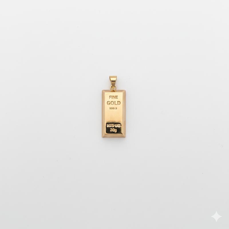 آویز طلا ۱۸ عیار شمش گالری حسینی زاده