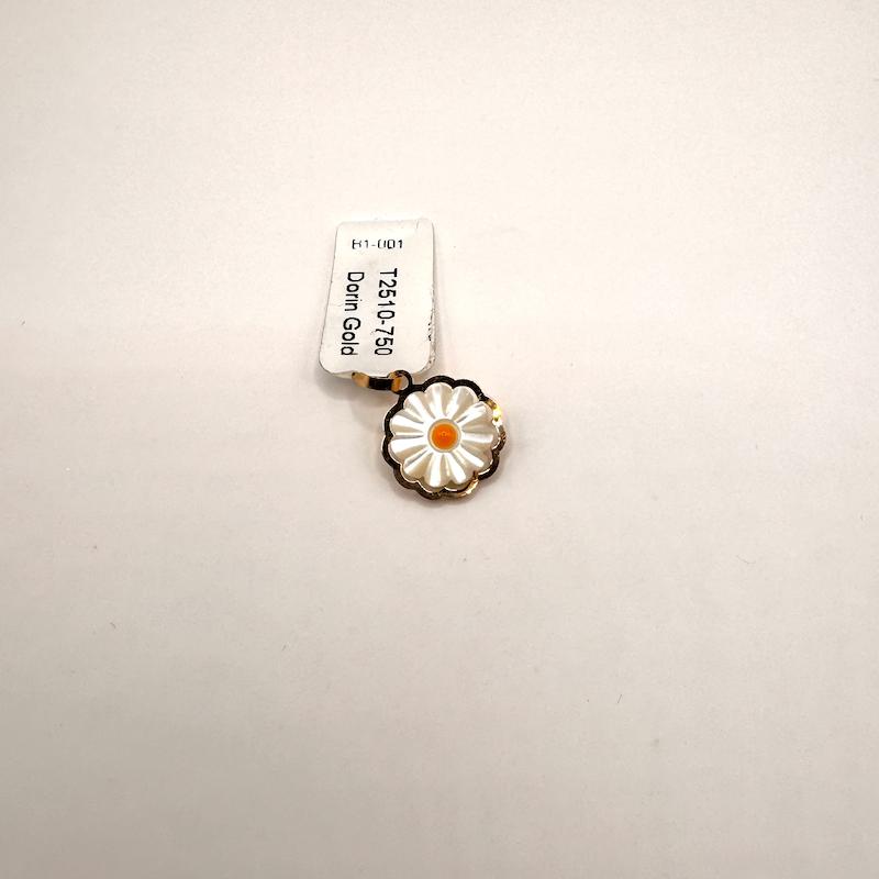 آویز طلا ۱۸ عیار سوارسکی گل بابونه گالری طلای آماندا