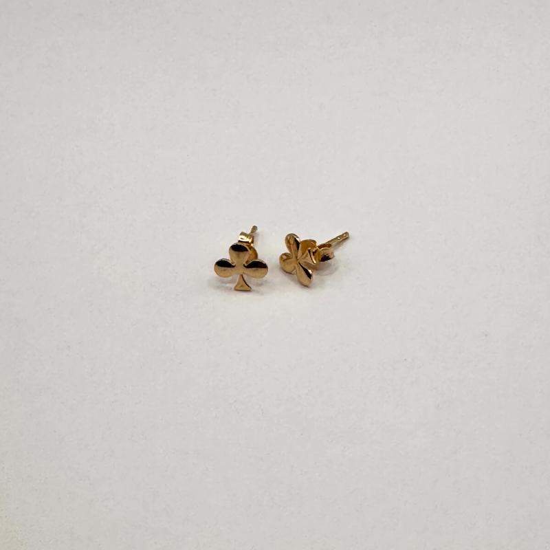 گوشواره طلا ۱۸ عیار شبدر گالری طلای آماندا