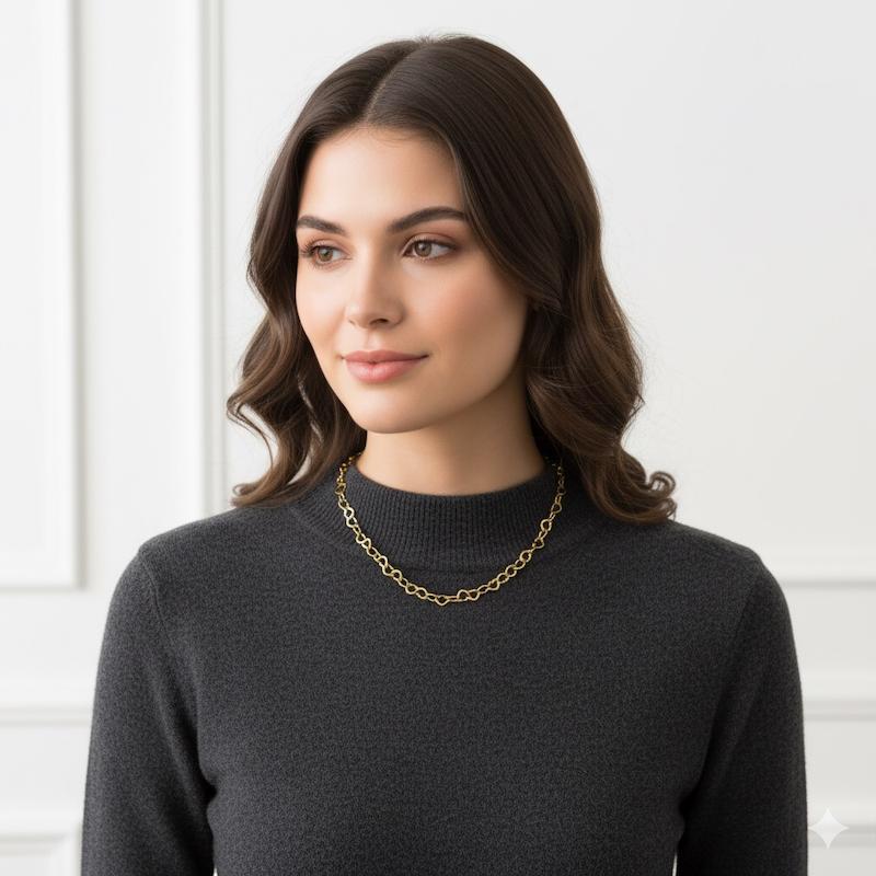 گردنبند طلا ۱۸ عیار قلب گالری طلای آماندا