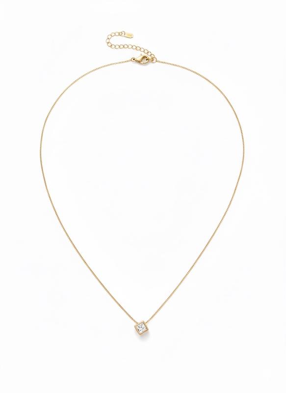 گردنبند طلا ۱۸ عیار تک نگین گالری طلا سرور گلد