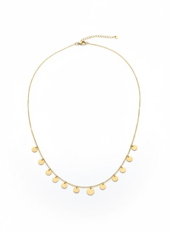 گردنبند طلا ۱۸ عیار دایره سکه ای گالری طلا سرور گلد