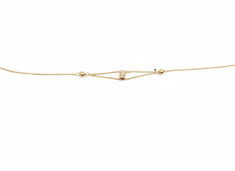 دستبند طلا ۱۸ عیار ۳گویی سوپرلوکس اماراتی گالری ملورین