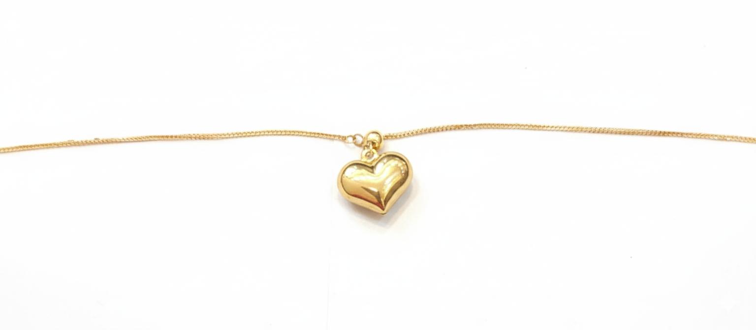 دستبند طلا ۱۸ عیار تک قلب بزرگ گالری ملورین