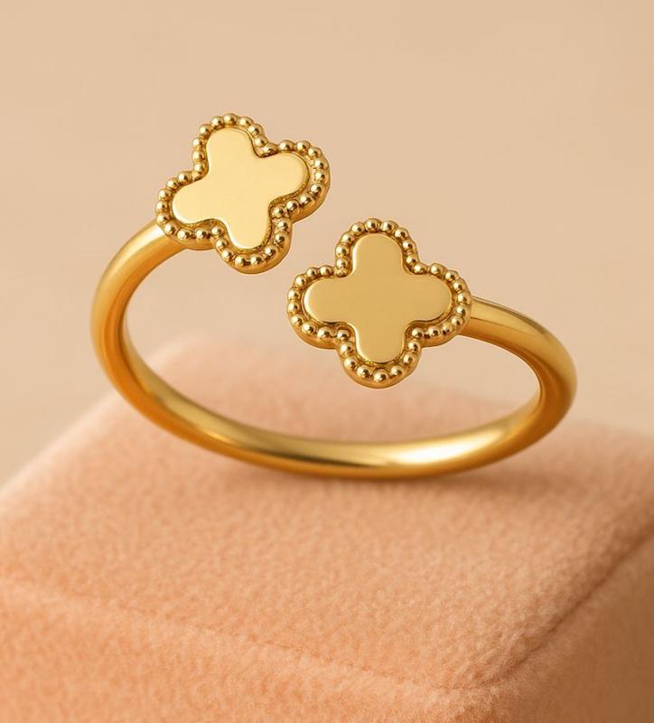 انگشتر طلا ۱۸ عیار ونکلیف گالری بابل طلا