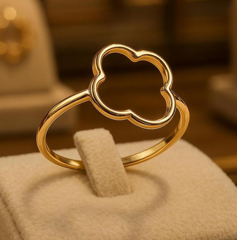 انگشتر طلا ۱۸ عیار ونکلیف گالری بابل طلا