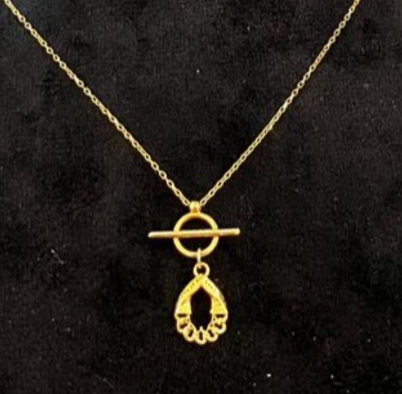 گردنبند طلا ۱۸ عیار قفل تی گالری بابل طلا