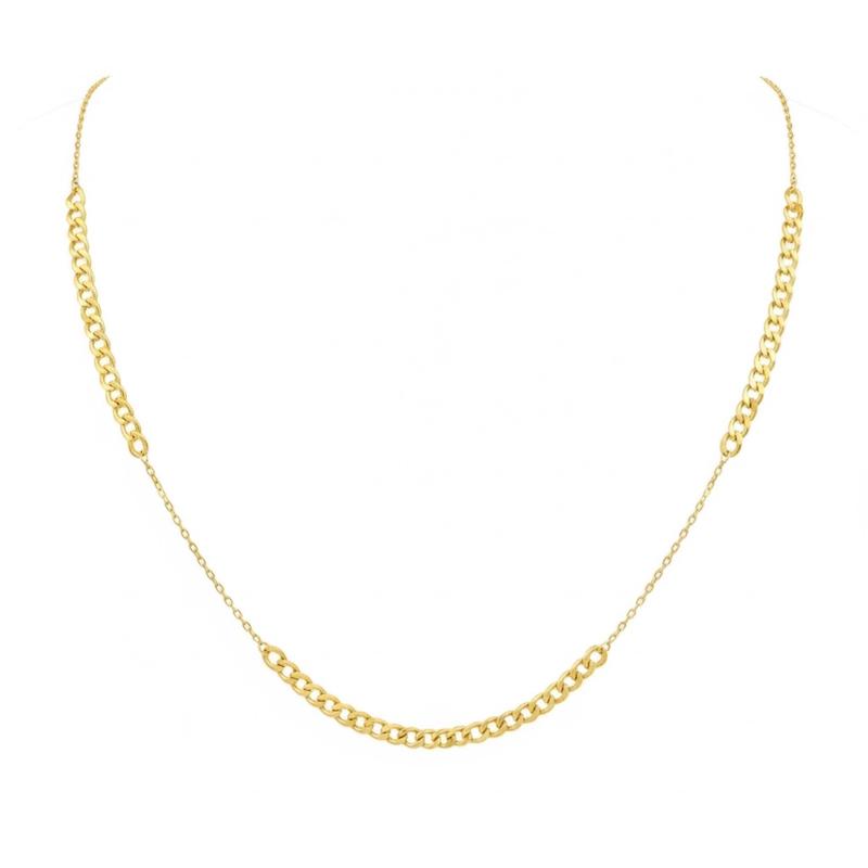 زنجیر طلا ۱۸ عیار گردنی کارتیه گالری بابل طلا