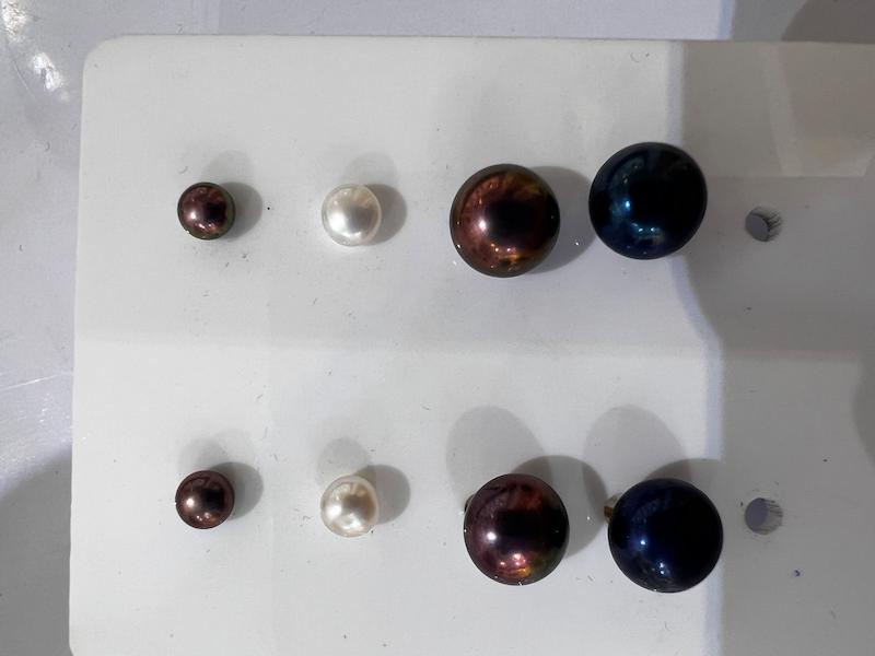 گوشواره طلا ۱۸ عیار مرواریدی تاس گالری