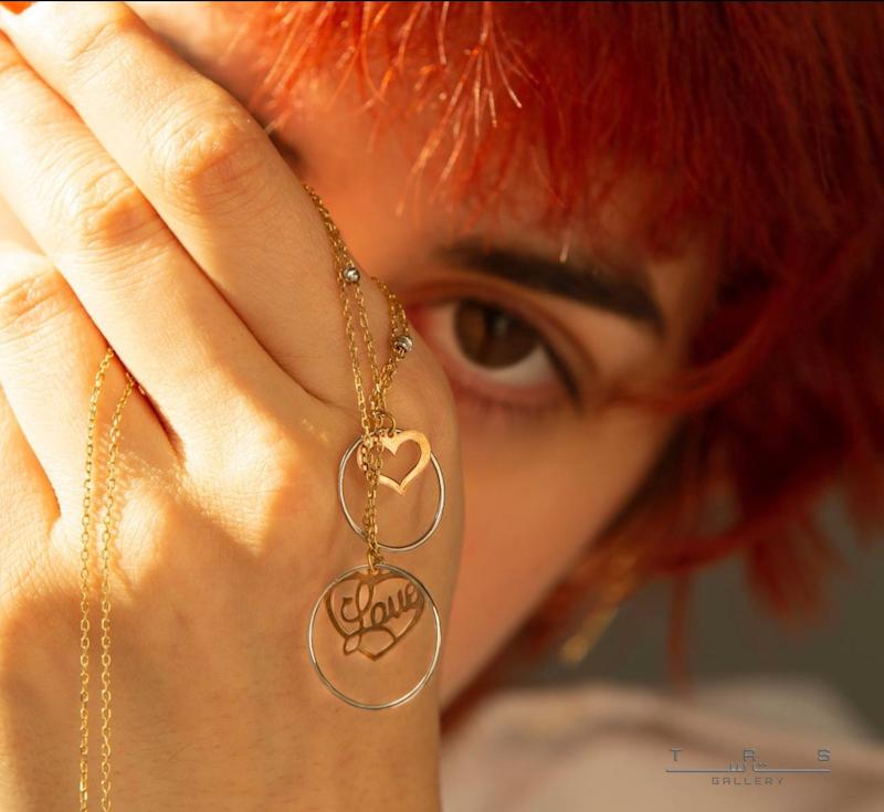 گردنبند طلا ۱۸ عیار دولاین تاس گالری