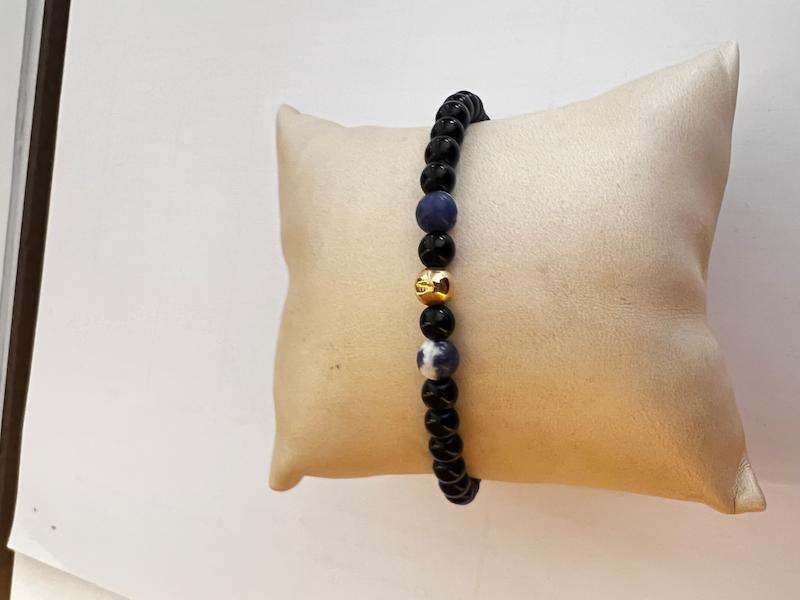 دستبند طلا ۱۸ عیار سنگی انیکس تاس گالری