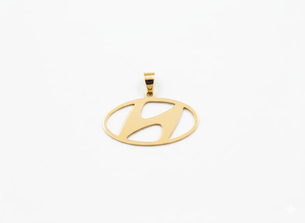 آویز طلا ۱۸ عیار آویز مدال طرح هیوندا گالری طلای کامیاب