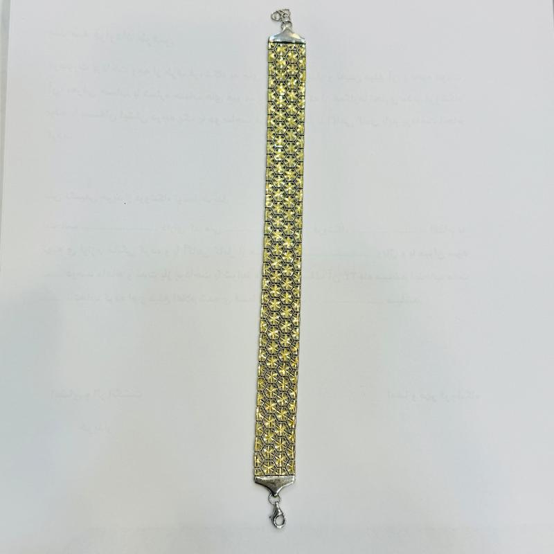 دستبند طلا ۱۸ عیار تراش گل گالری الیاگلد