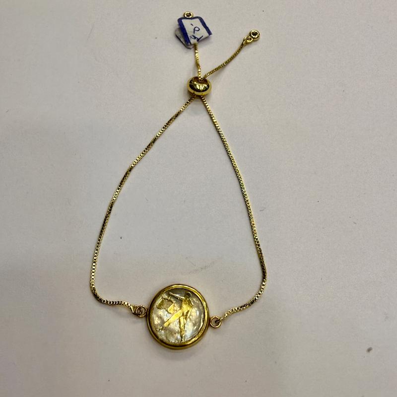 دستبند طلا ۱۸ عیار ماه تولدمهر گالری الیاگلد